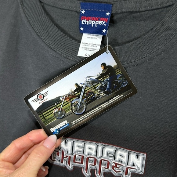 AMERICAN CHOPPER GreyVintage T-Shirt, Size L, NWT - Picture 3 of 6